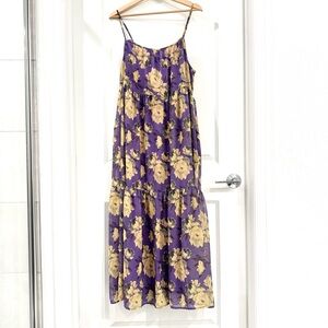 Floral Purple maxi Dress